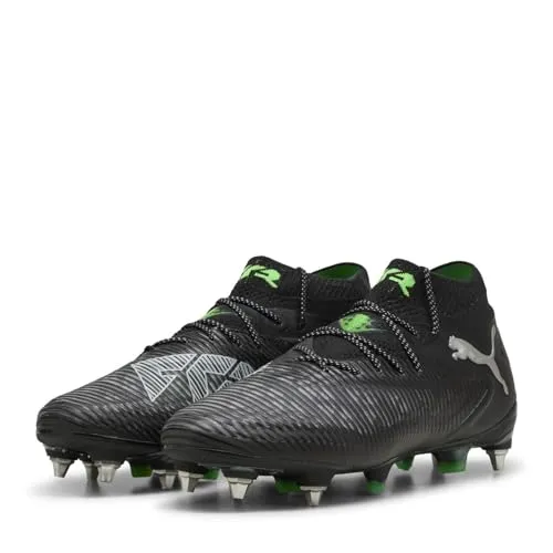 PUMA Future 8 Ultimate Herren-Fußballschuhe für weichen Boden, schwarz / grün, 44 EU