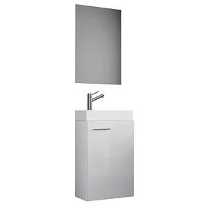 VCM my bath Badmöbel-Set Slito 914133 - Stylisches Badezimmer-Set mit großzügigem Stauraum: VCM my bath Badmöbel-Set Slito 914133 in Weiß, inklusive Waschtischunterschrank, Waschbecken und Spiegel, ideal für modernes Wohnen.