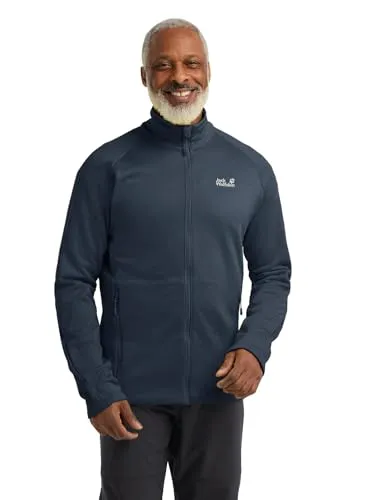 JACK WOLFSKIN PEAK DISTRICT FZ M Herren Fleecejacke - Funktionsjacken – Kuschelige Fleecejacke mit meliertem Look, ideal als warmer Midlayer oder zum Entspannen. Perfekt für Outdoor-Aktivitäten und gemütliche Tage.