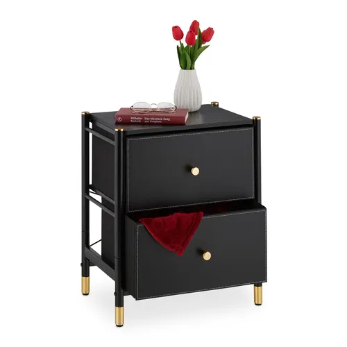 Beistellschrank Nachttisch mit 2 Schubladen