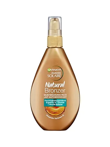 Garnier Selbstbräunungsmilch, Bronzer Lotion für eine natürliche und fleckenfreie Bräune, Ambre Solaire Natural Bronzer Milch, 1 x 150 ml