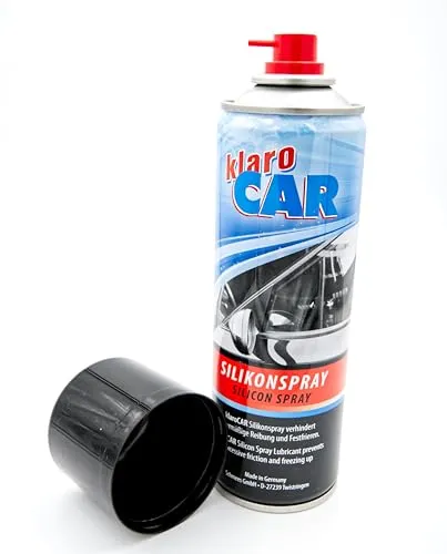 klaroCAR | Silikonspray 300ml | Gleit -, Pflege - und Schutzmittel | Schützt, pflegt und schmiert zuverlässig Kunststoffe, Gummi, Leder, Metall & Holz | Made in Germany