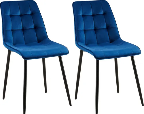 CLP 2er Set Esszimmerstuhl Gifford - Stühle mit hochwertigem Samtbezug für hohen Sitzkomfort und eine moderne Optik, perfekt für Esszimmer, Küche oder Wohnzimmer.
