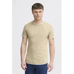 !Solid Rundhalsshirt SDRigos Kurzarmshirt mit farblich abgesetztem Kragen beige 3XL