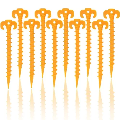 Zeltheringe, Schraubheringe, Einschraubbare Erdhaken, 20cm