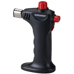 Fackelmann Küchengasbrenner in Schwarz - Sonstige Küchenhelfer, ideal zum Flambieren und Karamellisieren mit praktischer Gasregulierung und Kindersicherung für mehr Sicherheit.