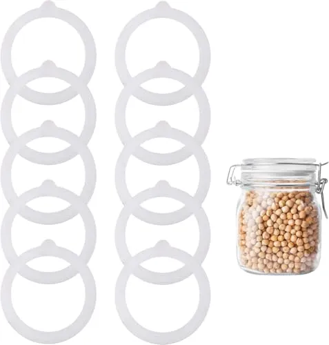 Stück Einweckgummi,Langlebig Gummiringe Für Einmachgläser,Multifunktional Einmachgummis,Einkochringe Silikon,Silikondichtung,Einmachgummiringe,95*70MM,Geeignet Für Konservengläser,Deckel Und Gläser 10