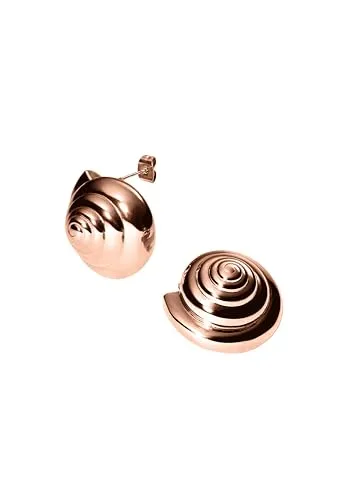 Purelei® Nautical Big Ohrstecker – Maritimer Muschelspiral-Ohrring in Gold, Silber oder Roségold - Ohrringe für Damen mit außergewöhnlichem Muschelspiral-Design, ideal für Alltag und besondere Anlässe – aus hochwertigem Edelstahl, leicht und angenehm zu tragen.
