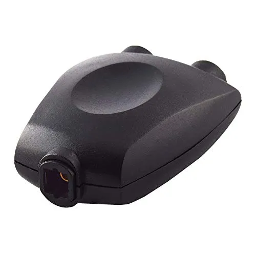 Optischer Audio Adapter Verteiler Splitter Weiche, Input: 1 Opto Toslink Buchse/Output: 2 Opto Toslink Buchse Kupplung weiblich, geeignet für 2.1 5.1 7.1 Dolby Surround