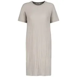 SUBLEVEL Shirtkleid Modernes Outfit mit Rundhalsausschnitt und Kurzarm (knielang) Ripped_Dress beige XL