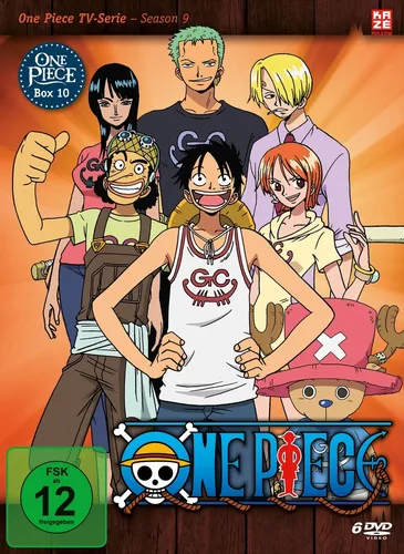 ONE PIECE Box 10 - Anime DVD-Set mit Episoden 295-325 - Filme: Entdecken Sie die aufregenden Abenteuer in Box 10 der beliebten Anime-Serie ONE PIECE. 6 DVDs mit Deutschsprachiger Fassung, ideal für Anime-Fans!