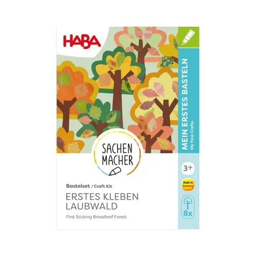 HABA SACHENMACHER ERSTES KLEBEN LAUBWALD BASTELSET HERBST NEU OVP
