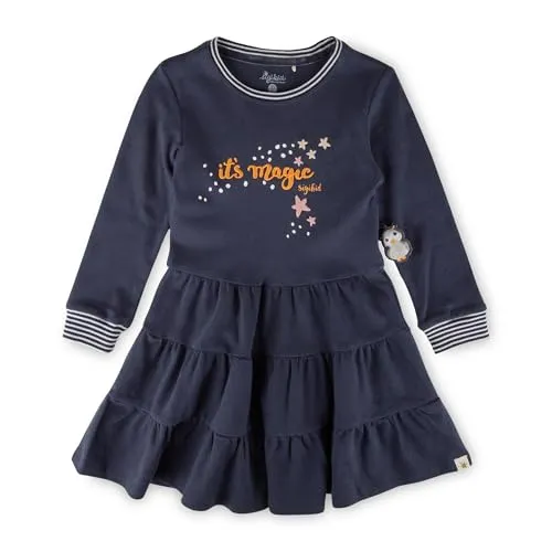 Sigikid Mädchen Mini Magic OWL Kleid, Dunkelblau, 110 cm von sigikid