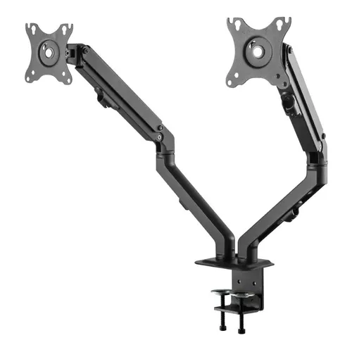 Neomounts FPMA-D650D Dual Monitor-Tischhalterung - Tischhalterungen für zwei Monitore, flexibel verstellbar für ergonomisches Arbeiten und mehr Platz auf dem Schreibtisch.
