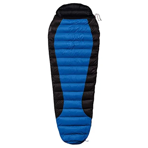 Warmpeace Viking 300 Schlafsack, Blue-Grey-Black, Links 180cm - Mumienschlafsack für optimalen Schlafkomfort, ideal für Abenteuer in kühlen Nächten.