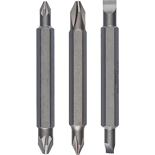 Produktbild Bosch Accessories Professional 3tlg. Doppelklingen-Set für Phillips-Kreuzschlitz-, Pozidriv-Kreuzschlitz- und Längsschlitz-Schrauben (PH1, PZ1, S0,6 x 4,5; PH2, PZ2, S1,0 x 5,5)