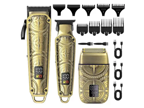 Hatteker Haarschneider für Männer Zero Gapped Kit T-Klinge - Haar- & Bartschneidegeräte mit präziser T-Klinge für einen perfekten Haarschnitt, ideal für detailreiche Styles und Zuhause.