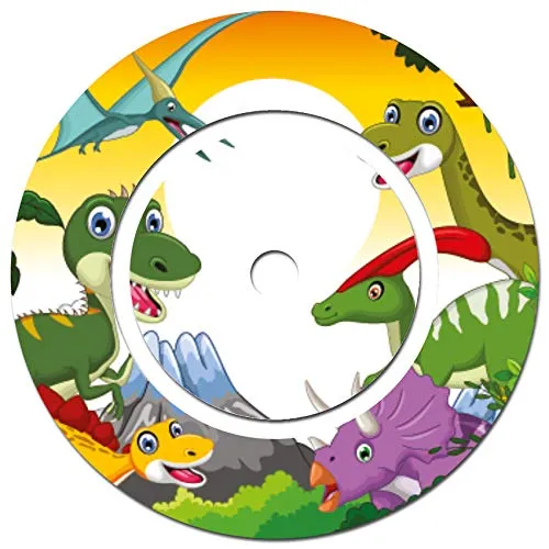 yabaduu Schutzfolie für Tonie Ladestation Design Aufkleber Cover kindgerecht passgenau selbstklebend Folie Zubehör für Kinder Spielzeug Y046 (Nr. 34 Dinos, Ladestation Folie)