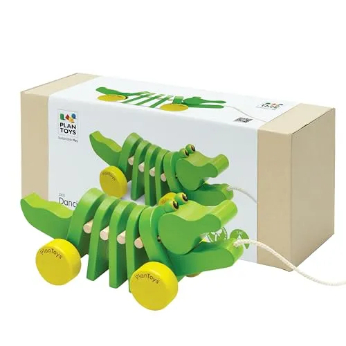 Plantoys Nachziehspielzeug Tanzendes Krokodil bunt
