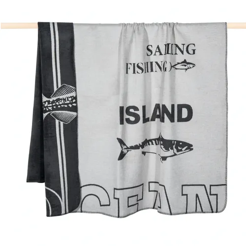 PAD  Wohndecke | Kuscheldecke BEACH grey 150 x 200 cm  Baumwollmischung