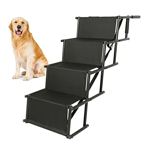 OHMG Hundetreppe Auto klappbar – Einstiegshilfe für Hunde bis 75 kg