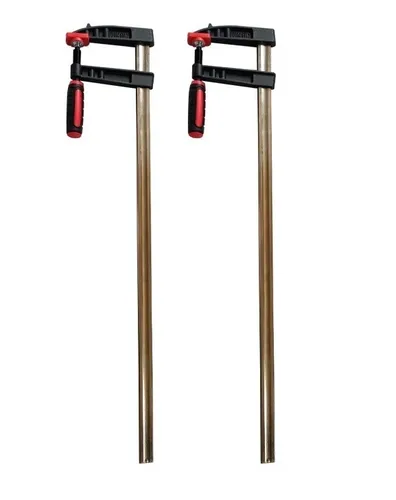 Leimzwingen Klemmzwingen 300 x 80mm - 2 Stück - 2x Hochwertige Tiefspann-Schraubzwingen mit Rutschsicherung, ideal für Holz- und Metallbearbeitung. Perfekt für Heimwerker und Profis, bieten hohe Zug- und Druckfestigkeit für präzise Leimarbeiten.