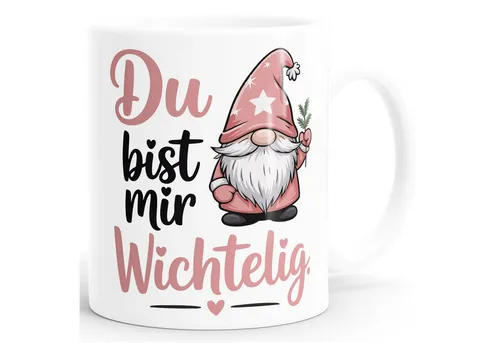 SpecialMe Tasse Tasse Weihnachten Wichtel Zwerg Spruch Botschaft Geschenkidee Freunde, Keramik
