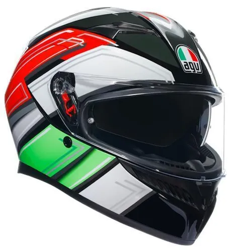 AGV K3 E2206 Integral Helm - Schwarz, Größe S - Motorrad- & Motorsporthelme mit Sonnenschutzblende und 2 Jahren Herstellergarantie, ideal für sichere Fahrten.