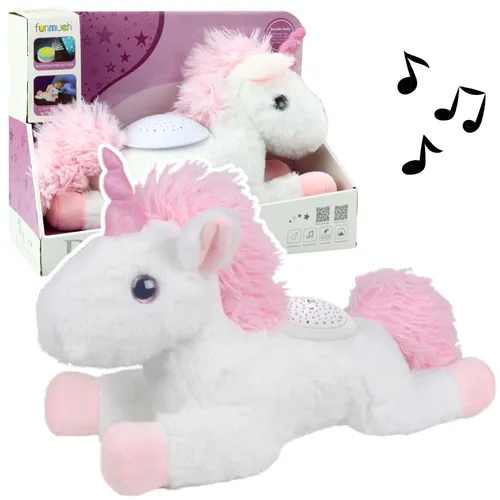 Plüsch Einhorn Schlafendes Kuscheltier mit Projektor