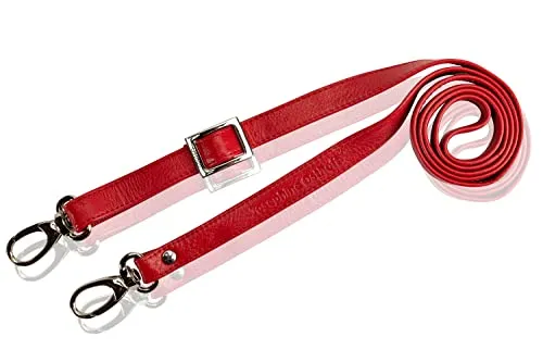 Josephine Osthoff - SCHULTERRIEMEN Echtleder Ersatzriemen - Hochwertiger Echtleder Crossbody Strap, 135 cm lang und 2 cm breit, ideal für Taschen aller Art. Langlebig und verstellbar, mit robustem 360° drehbarem Karabiner.