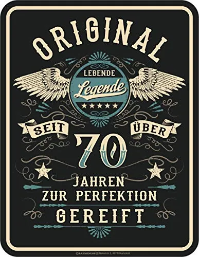 Deko Blechschild als Geschenk zum 70. Geburtstag: Legende 70