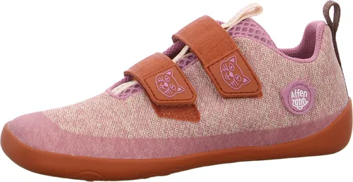 Affenzahn Barfußschuh Knit Happy Katze Gr. 22 - Rosa - Leichter Barfußschuh aus atmungsaktiver Baumwolle, ideal für warme Tage. Weiche Gummisohle für besten Komfort und ein einfaches An- und Ausziehen.