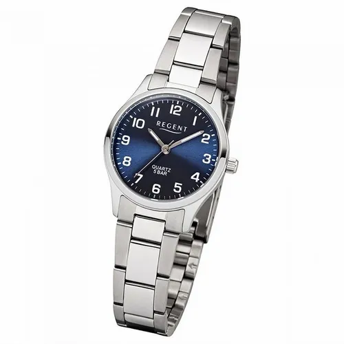 Regent Quarzuhr F1325 - Elegante Damenuhr mit silbernem Armband, ideal für jeden Anlass und verleiht Ihrem Outfit einen Hauch von Glamour.