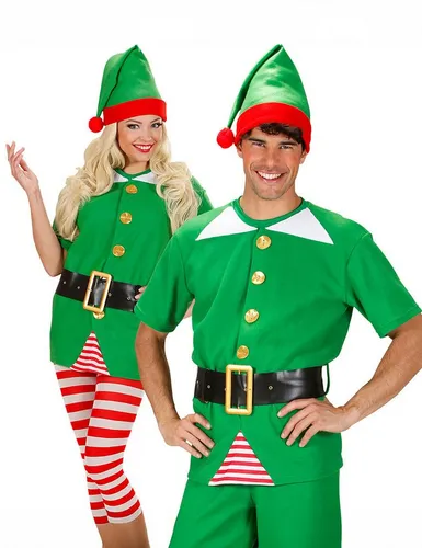 Widmann S.r.l. Kostüm Weihnachtswichtel-Erwachsenenkostüm Kobold grün