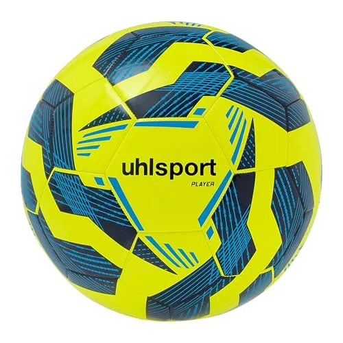 Uhlsport Player Fußball Größe 5 Fluo Gelb Dunkelblau Cyan