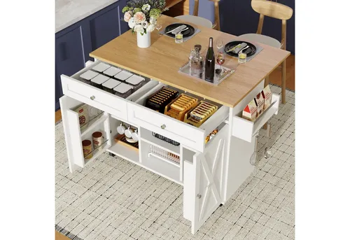 Odikalo Kücheninsel Küchenschrank Küchenwagen Servierwagen Speisewagen Türrahmen Schublade