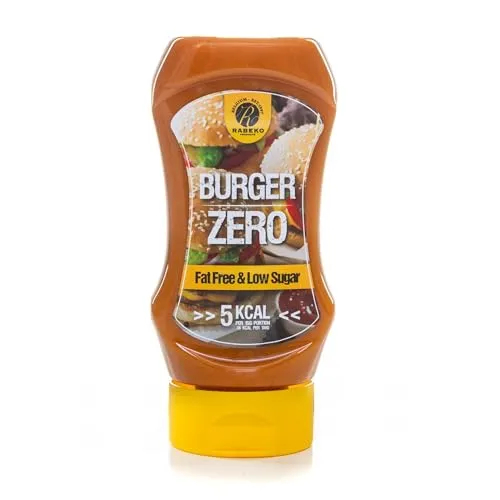 Rabeko Zero Sauce - Burger Zero Saus, 1 x 350ml ohne Zucker & wenig Fett - gesunde Low Carb Produkte kalorienreduziert fettreduziert für Salat, Frites,Burger,Grill - Gluten und Laktosefrei