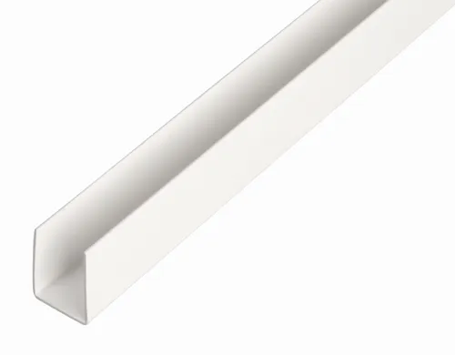 Alberts 10x U-Profil Kunststoff weiß 1000x21x10 mm Klemmprofil Einfassprofil