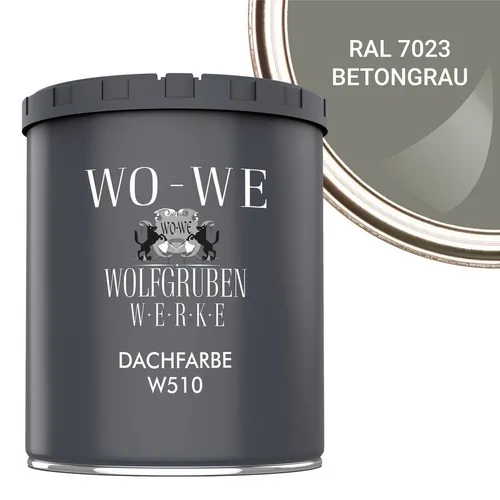 WO-WE Dachfarbe Dachfarbe Sockelfarbe Dachbeschichtung W510, 0.75-20L, Seidenglänzend