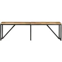 vidaXL Sitzbank aus massivem Mangoholz 160x35x46 cm - Sitzbänke im industriellen Stil, gefertigt aus robustem Mangoholz und pulverbeschichtetem Eisen für Stabilität. Perfekt für Wohnzimmer, Büro oder Flur – jedes Stück ein einzigartiges Unikat!
