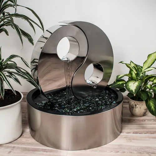 KÖHKO® Wasserwand Yin Yang mit LED-Beleuchtung