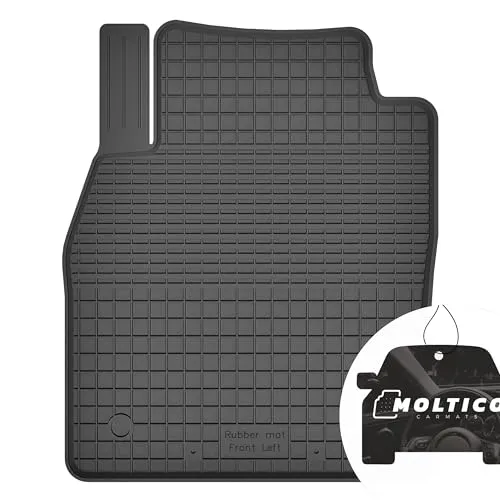 moto-MOLTICO Fahrer Gummimatten Auto, 1-teiliges Set, Allwetter Gummi Fußmatten mit Rand, Antirutsch & Wasserfest Autoteppiche - passend für Nissan Micra K13 2010-2016