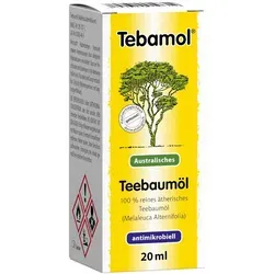 Teebaumöl - 100% reines ätherisches Öl - Arzneimittel zur Hautpflege und Mundhygiene, wirkt antimikrobiell und reinigend. Ideal für frischen Atem und zur Pflege unreiner Haut.