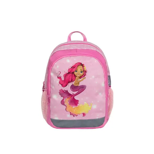Belmil Kindergartenrucksack Pinky Mermaid mit Brustgurt - Schulranzen für 3-6 Jährige, ideal für Kindergarten und Reisen. Mit wasserdichtem Polyester, gepolstertem Rücken und verstellbaren Gurten für optimalen Tragekomfort.