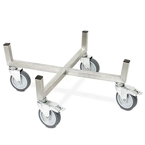 BRB Transportroller für Rundbehälter, Tonnen und Reifen bis Ø 680 mm aus Edelstahl