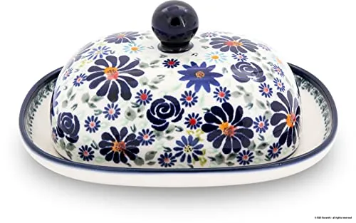 Bunzlauer Keramik Butterdose – Oval für 250g, Handgefertigt von Bunzlauer Keramik