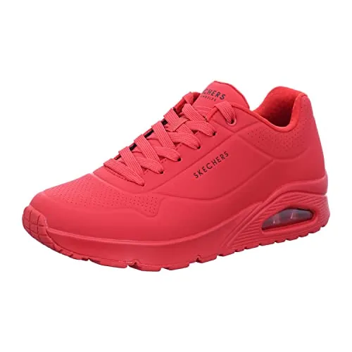 Skechers Herren Uno Stand On Air Sneakers, Red Durabuck Mesh, 41 EU - Herren-Sneaker mit innovativer Air-Cooled Memory Foam-Technologie für ultimativen Komfort und Unterstützung den ganzen Tag.