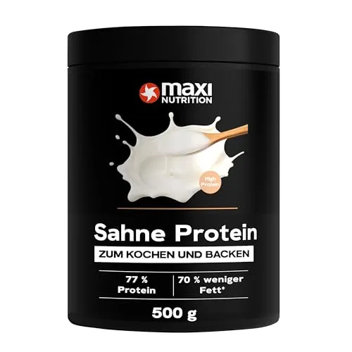 MaxiNutrition Sahne Protein 500 g, 43 g Protein pro Portion, Whey und Casein, zum kochen und backen, neutraler Geschmack, ohne Süßungsmittel, low Sugar, für Muskelaufbau- und erhalt