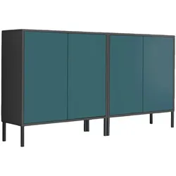 Sideboard Mailand Set 2 Anthrazit/Petrol in grün von BMG Möbel