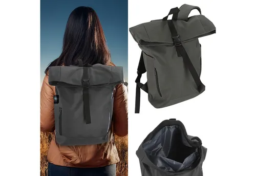 CEPEWA Rucksack Falt Rucksack Urban 30l dunkelgrau 40x57x15cm 600D Polyester Rolltop